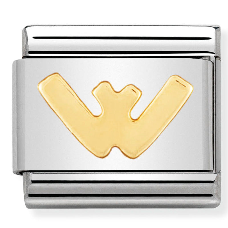 Composable Classic Link Letter W in 18ct Gold