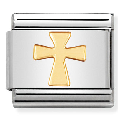 Composable Classic Link Cross in 18ct Yellow Gold