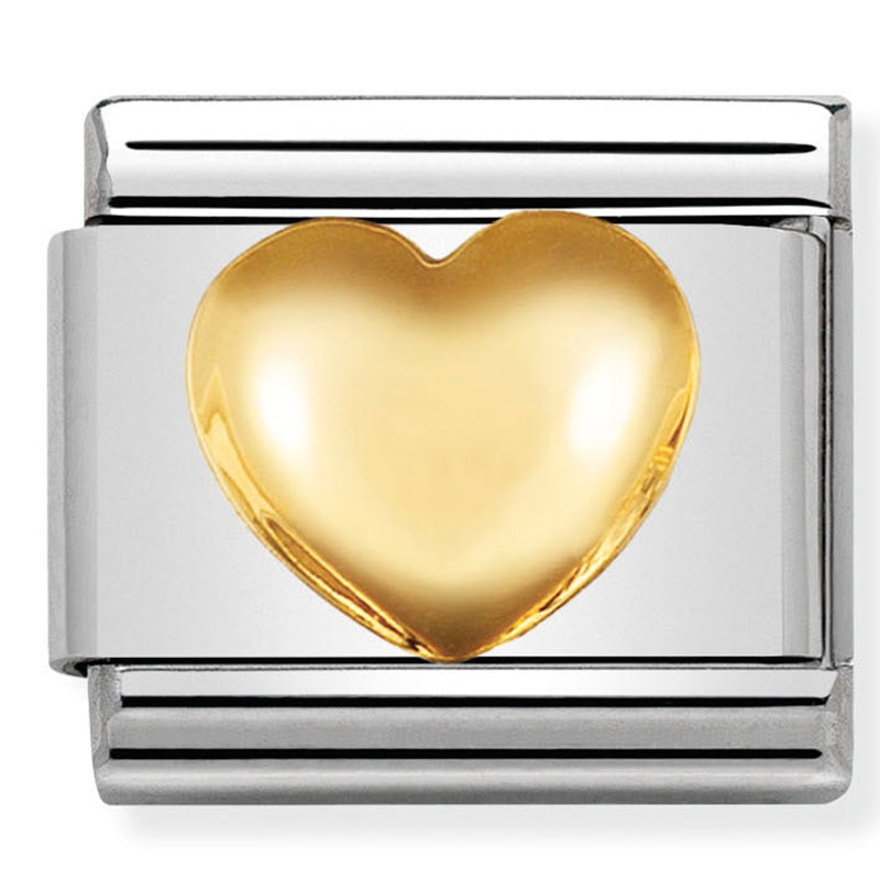 Composable Classic Link Raised Heart in 18ct Gold
