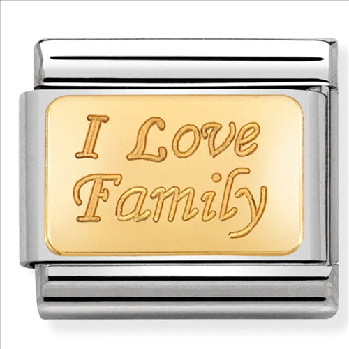 Composable Classic Link I Love Family in18ct Gold