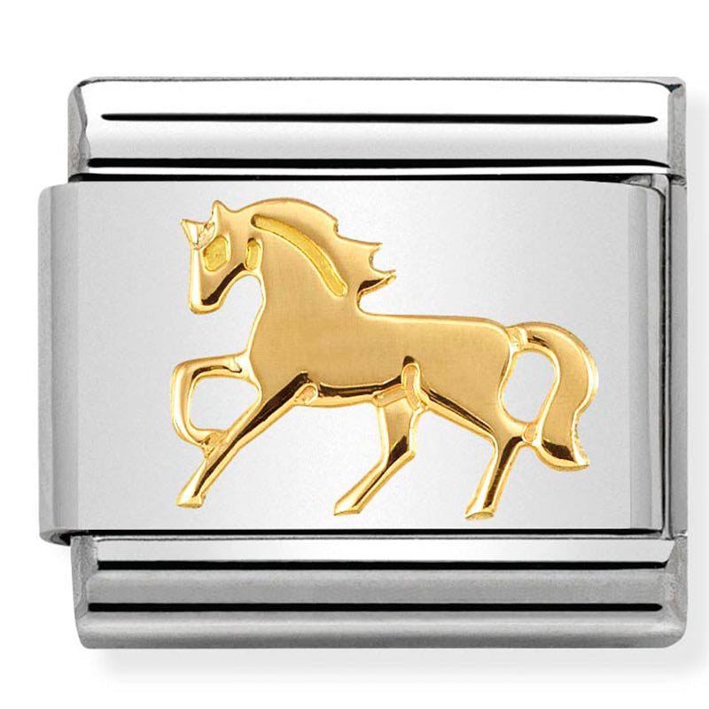 Composable Classic Link Galloping Horse in 18ct Gold