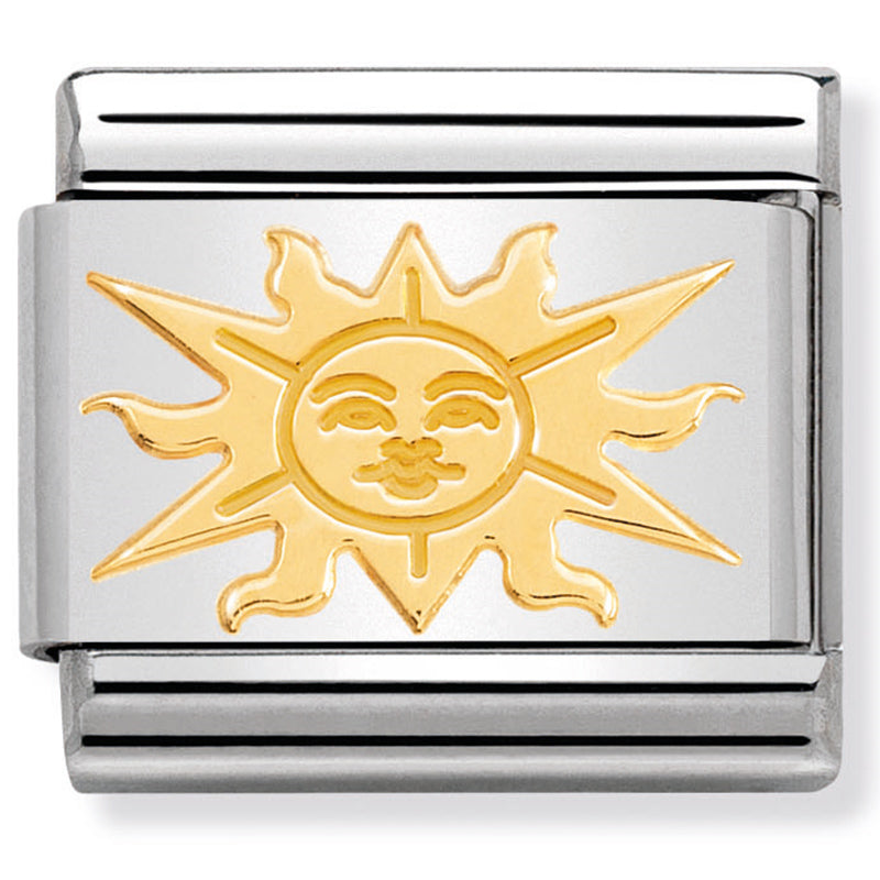 NOMINATION COMPOSABLE CLASSIC LINK SUN IN 18CT GOLD
