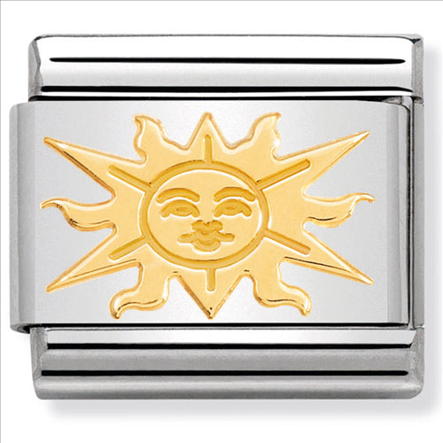 NOMINATION COMPOSABLE CLASSIC LINK SUN IN 18CT GOLD