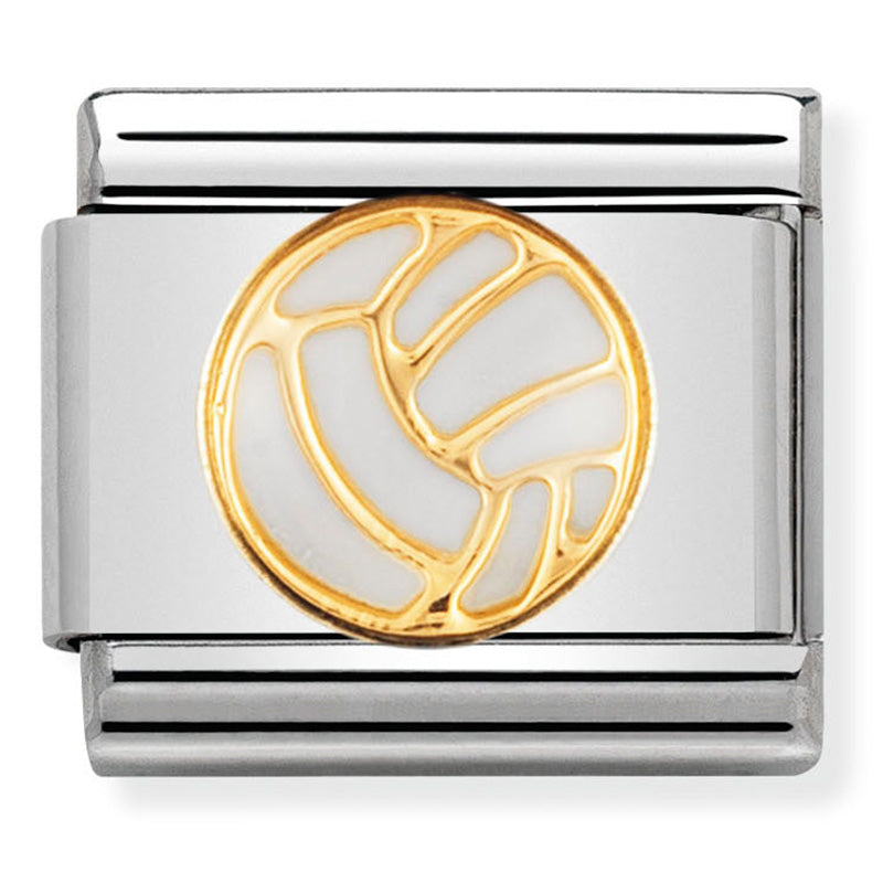 Composable Classic Link Volleyball in Enamel & 18ct Gold