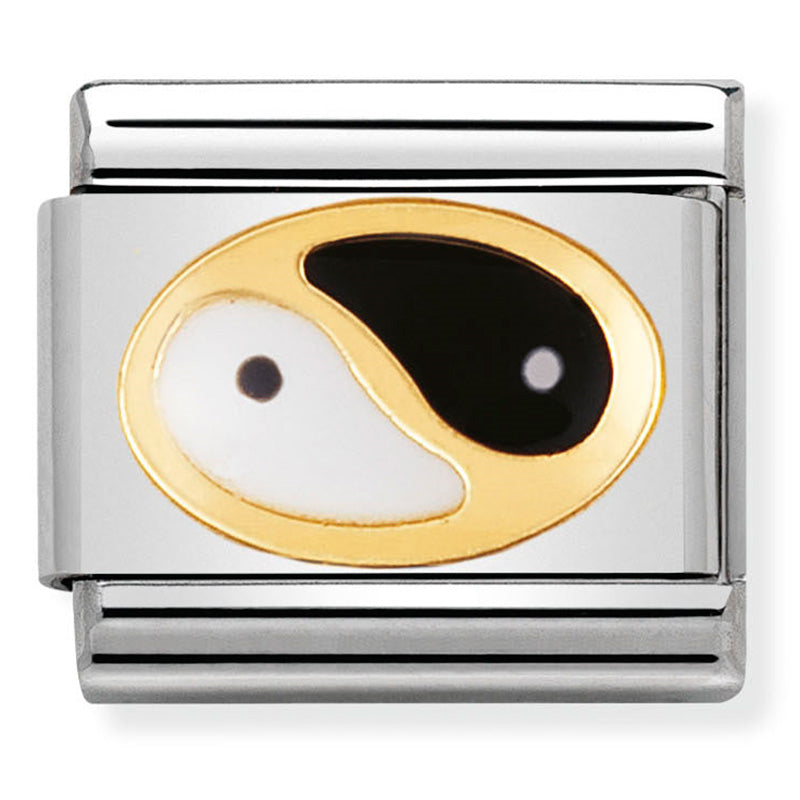 Composable Classic Link Tao Yin Yang in Enamel & 18ct Gold