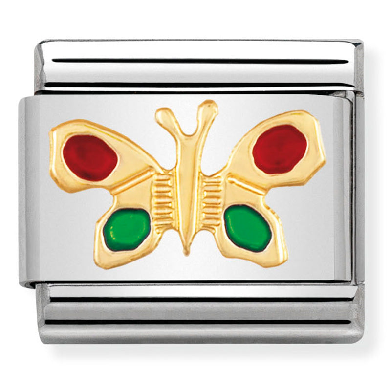 Composable Classic Link Butterfly Enamel & 18ct Gold