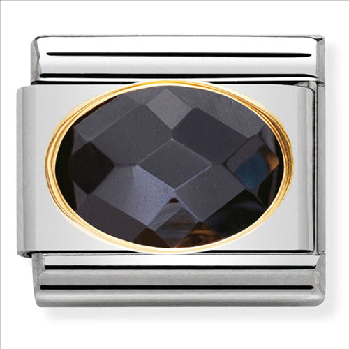 Composable Classic Link Black Cubic Zirconia & 18ct Yellow Gold