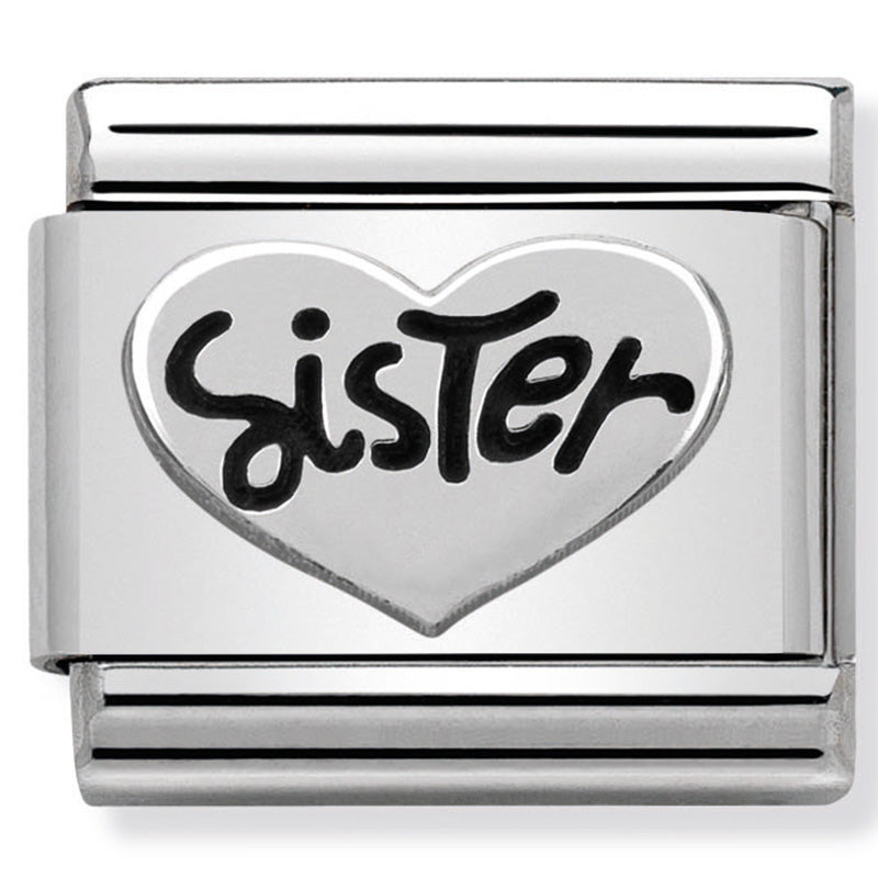 Composable Classic Link Sister Heart in Sterling Silver