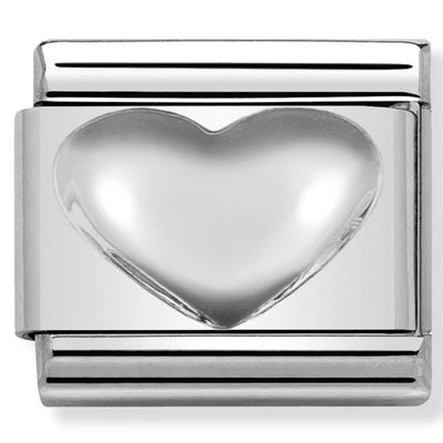 Composable Classic Link Raised Heart in Sterling Silver