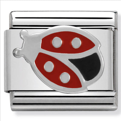 Composable Classic Link Ladybird in Enamel & Sterling Silver