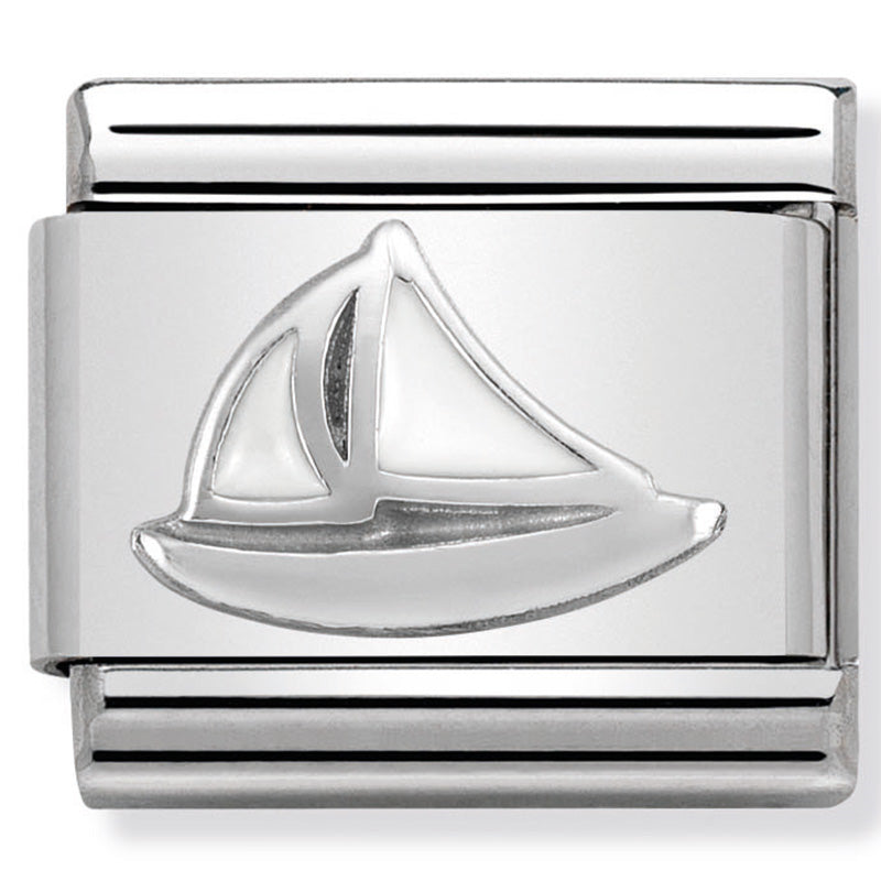 Composable Classic Link Sail Boat in Sterling Silver