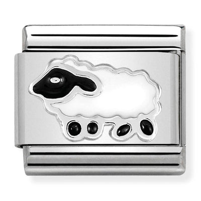 Composable Classic Link Sheep in Enamel & Sterling Silver