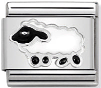 Composable Classic Link Sheep in Enamel & Sterling Silver