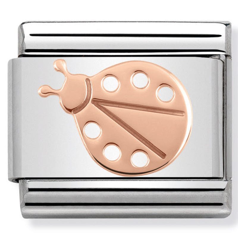 Composable Classic Link Lady Bug in 9ct Rose Gold