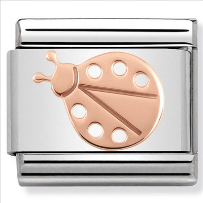 Composable Classic Link Lady Bug in 9ct Rose Gold