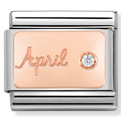 Composable Classic Link April Diamond & 9ct Rose Gold