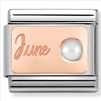 Composable Classic Link June with Pearl & 9ct Rose Gold