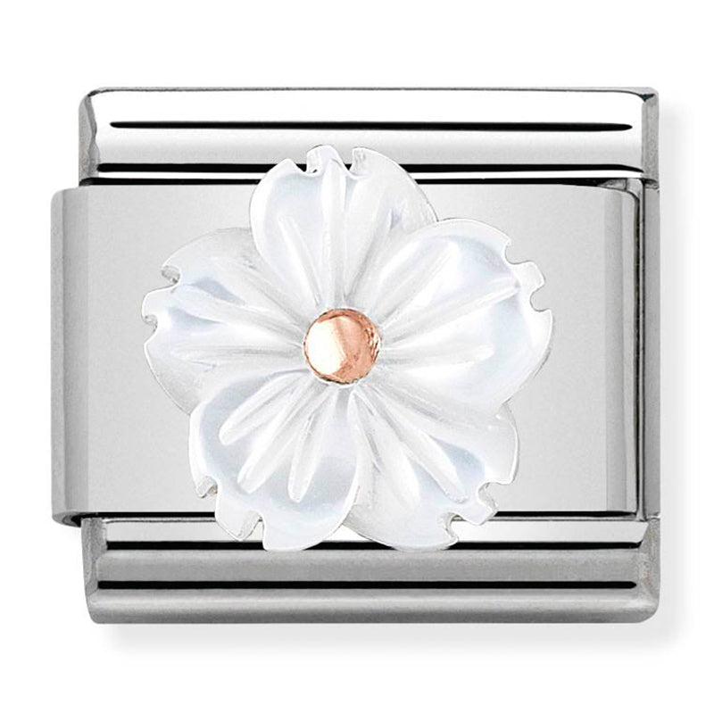 Composable Classic Link Flower in Mother of Pearl & 9ct Rose Gold