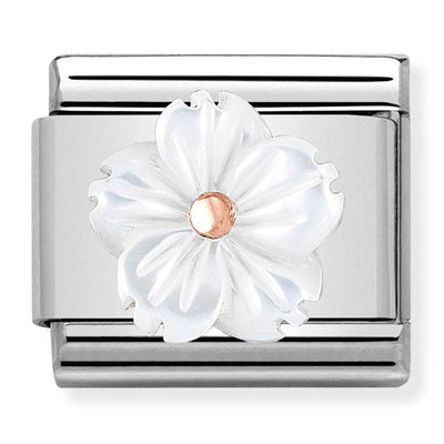 Composable Classic Link Flower in Mother of Pearl & 9ct Rose Gold