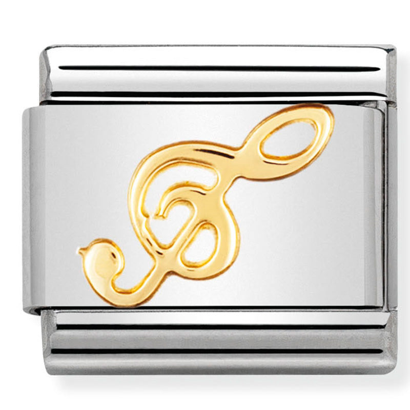 Composable Classic Link Treble Clef in 18ct Yellow Gold