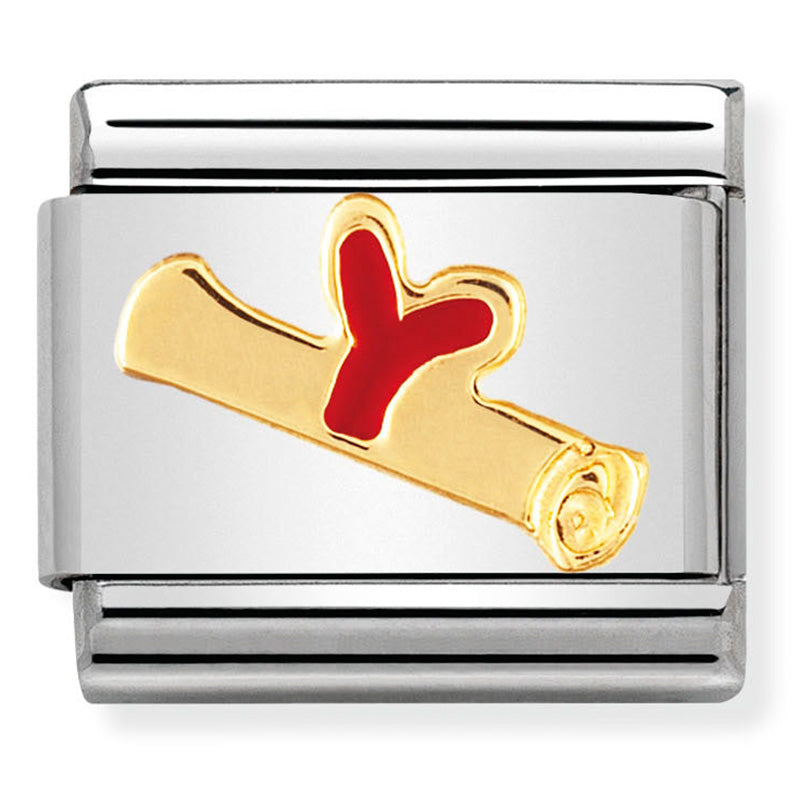 Composable Classic Link Diploma in Enamel & 18ct Yellow Gold