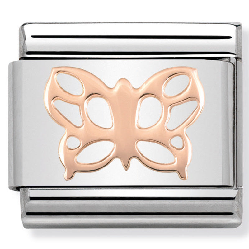 Composable Classic Link Butterfly in 9ct Rose Gold