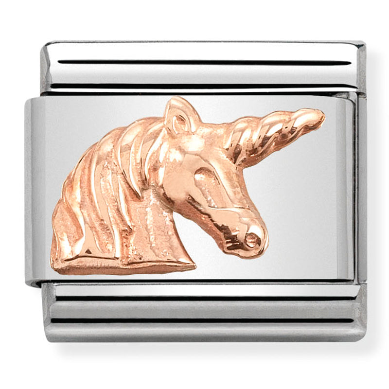 Composable Classic Link Unicorn in 9ct Rose Gold