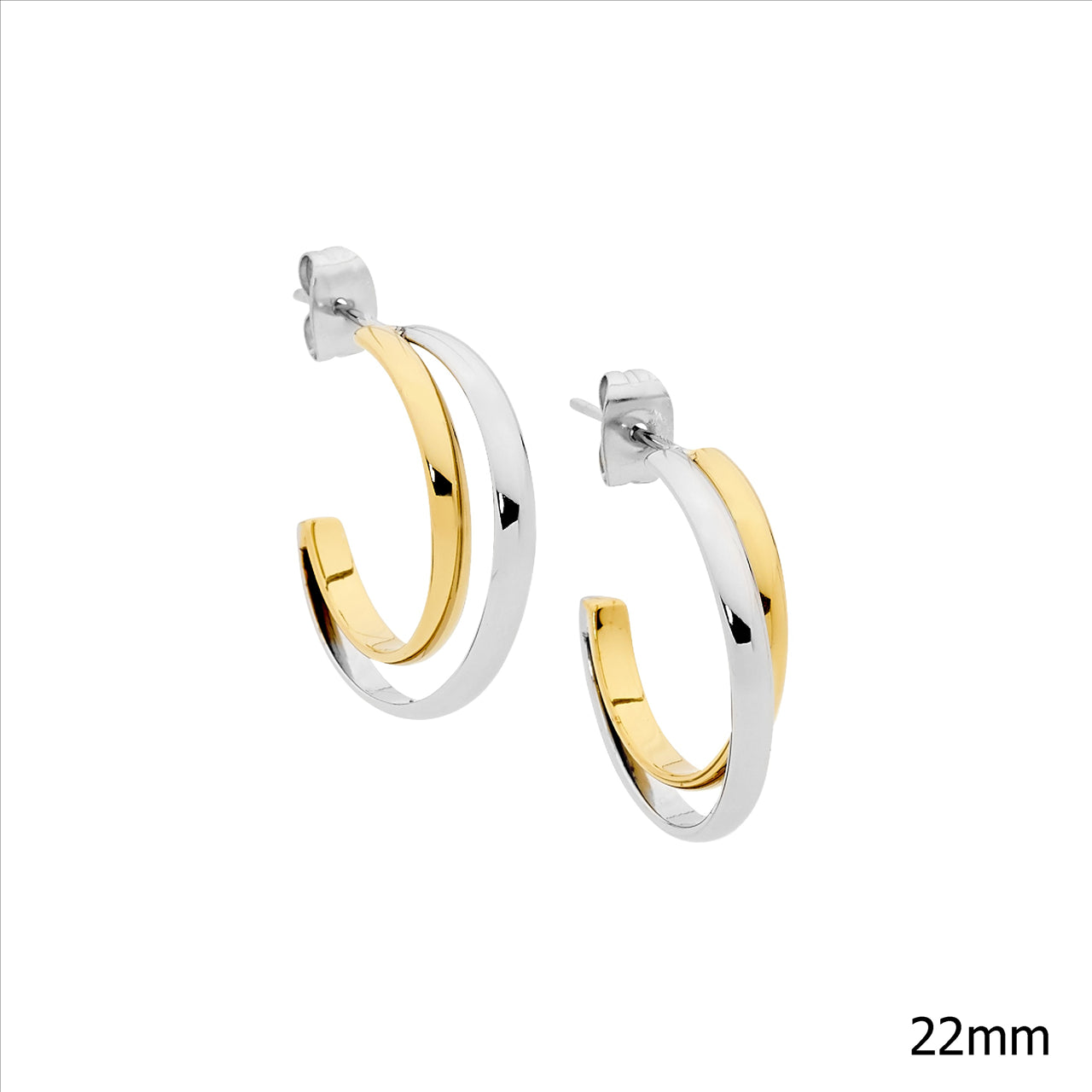 Stainless Steel Silver/Gold Plated Hoop Earring