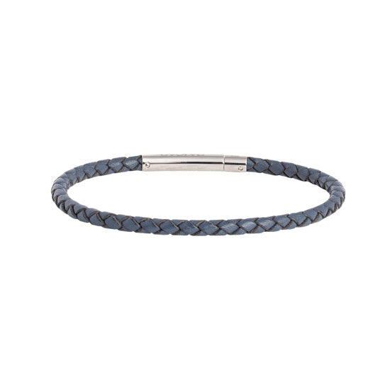 Leather Bracelet Navy - 19cm