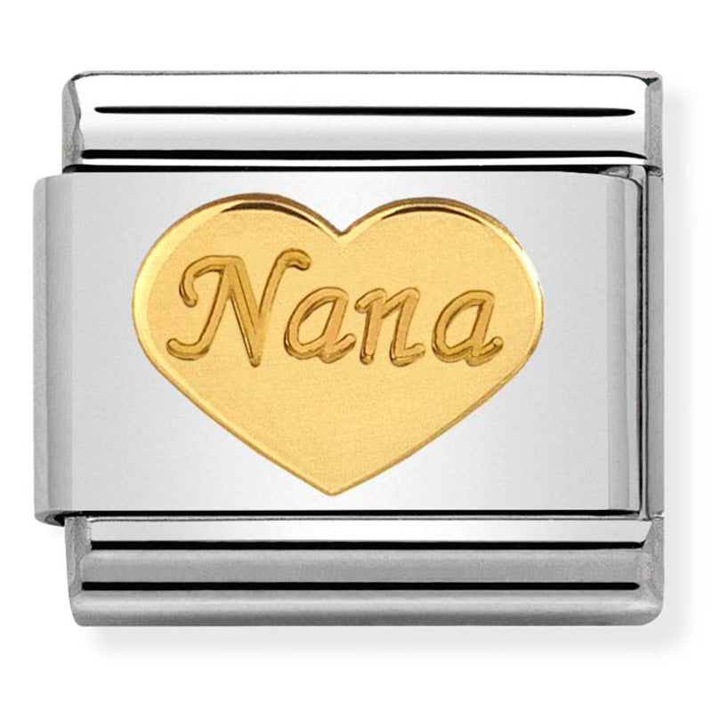 Composable Classic Link Stainless Steel & 18 Carat Gold Nana Heart