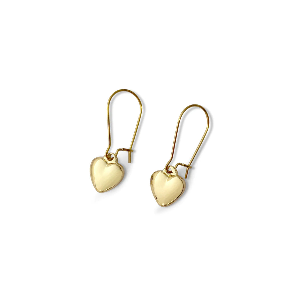 Yellow Gold Plated Steel Me Heart Earring