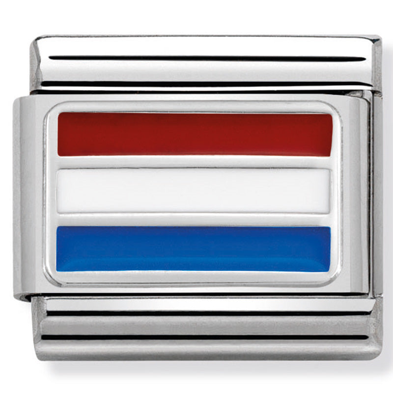 Composable Classic Link Holland Flag in Enamel & Sterling Silver