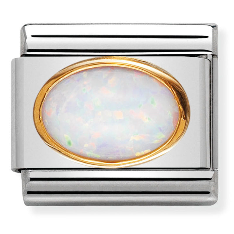 Composable Classic Link White Opal in18ct Gold