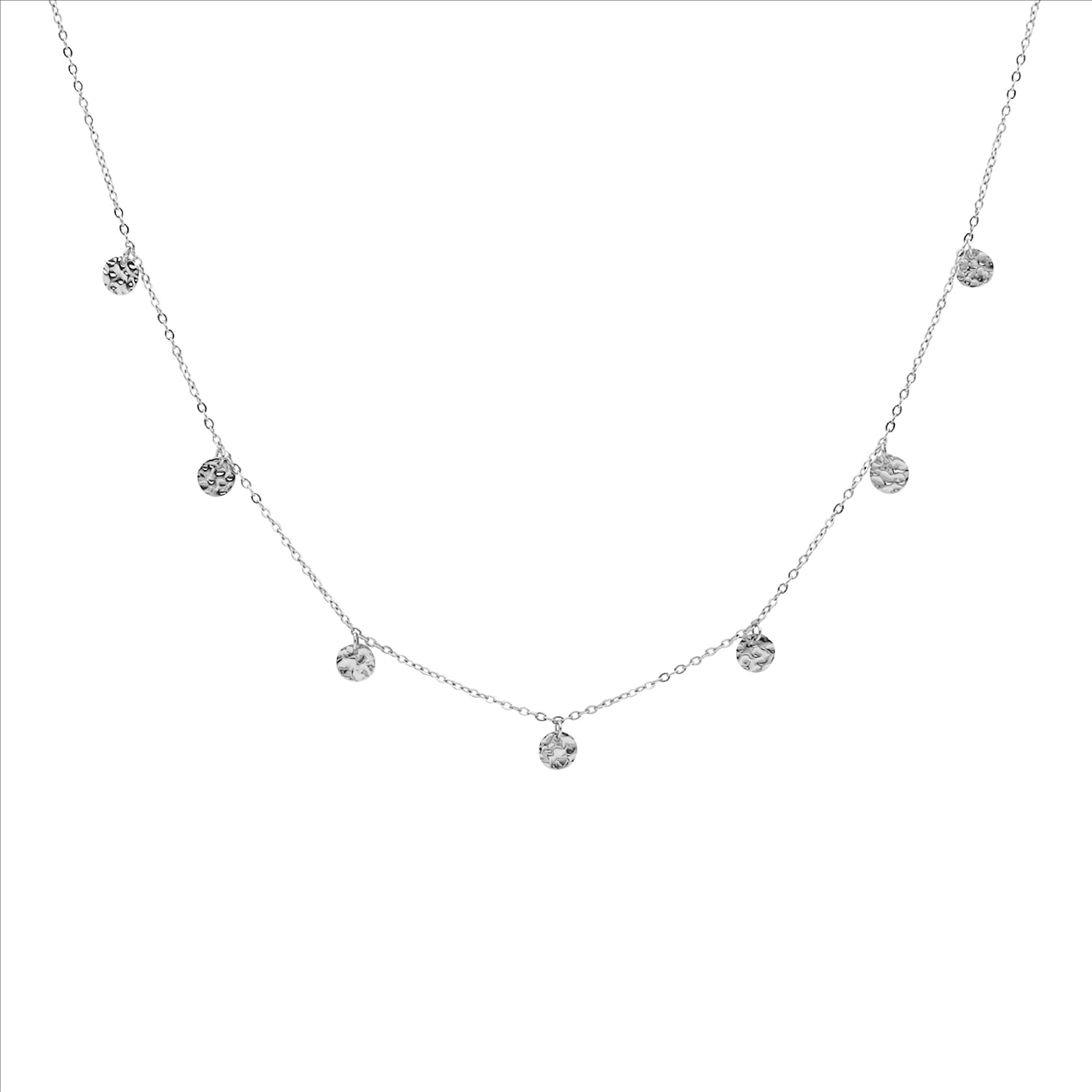 Stainless Steel Disk Necklace