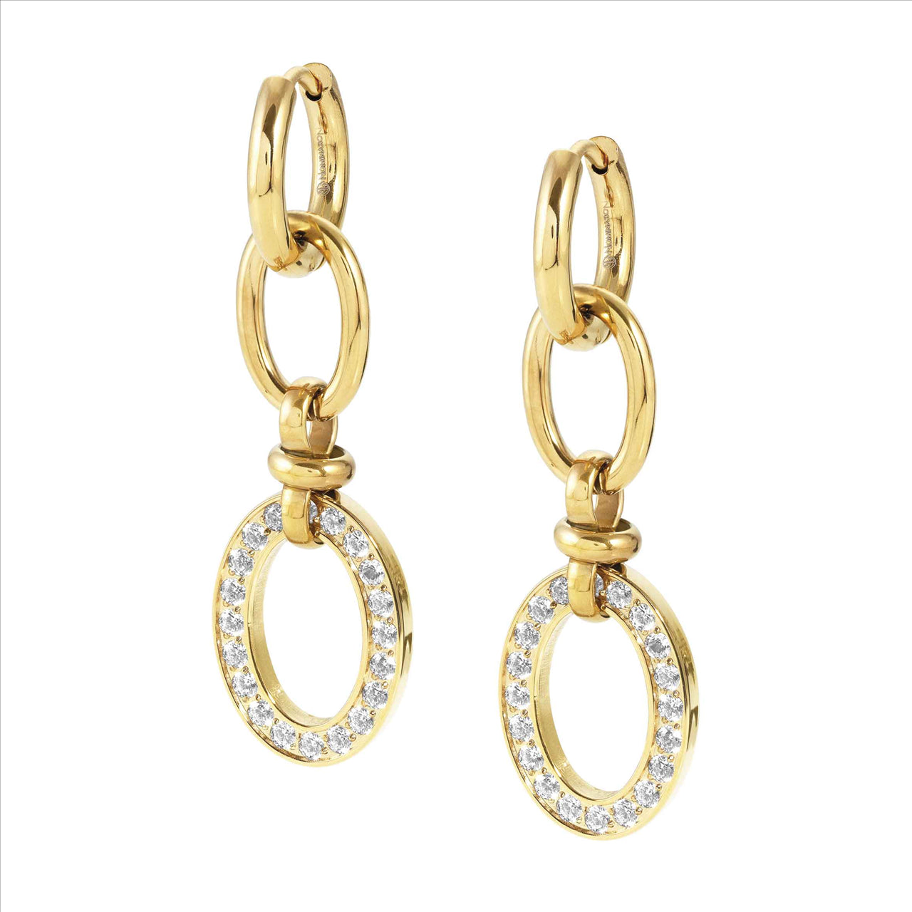 Affinity Gold PVD Pendant Earring with CZ