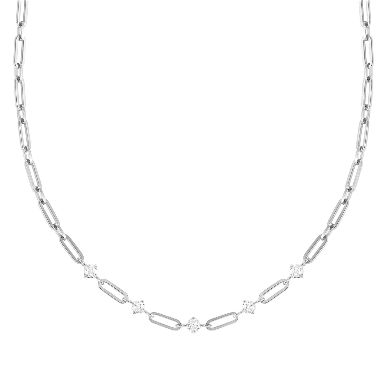 Chains of Style Necklace with CZ