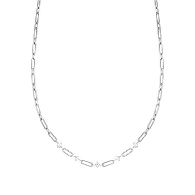 Chains of Style Necklace with CZ