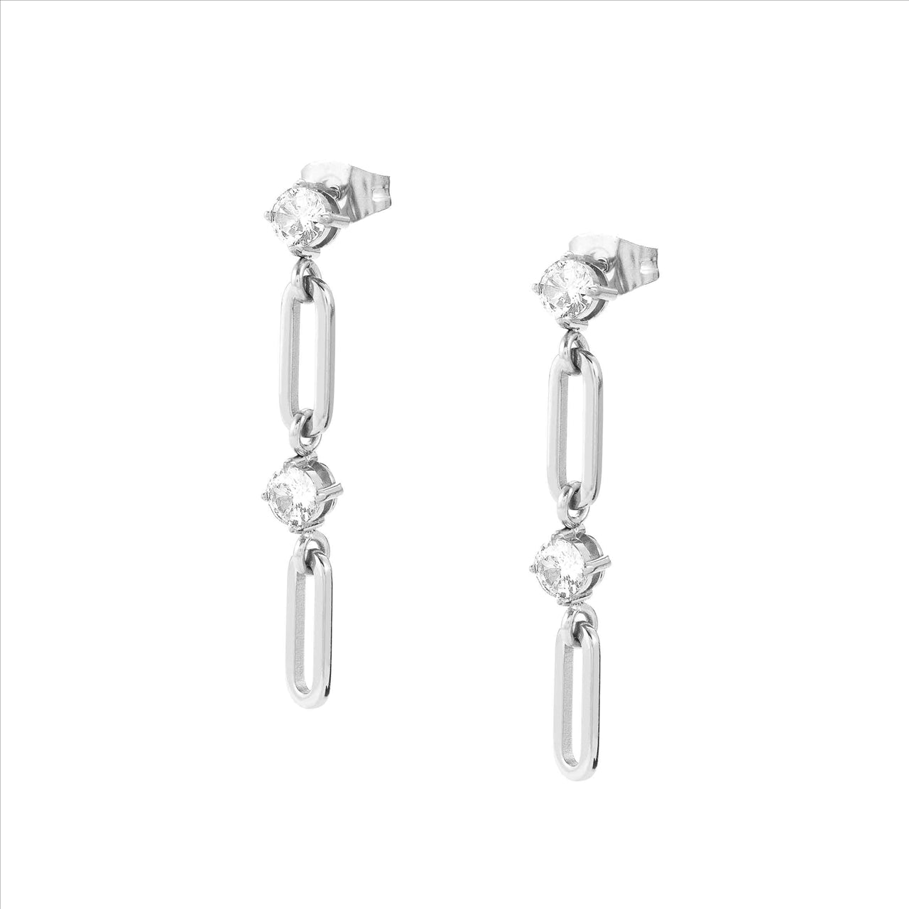Chains of Style Drop Earring with CZ
