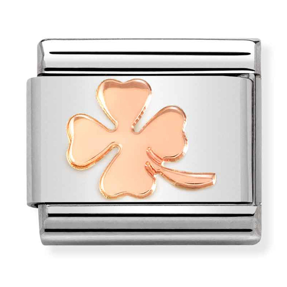 Composable Classic Link Four-Leaf Clover in 9ct Rose Gold