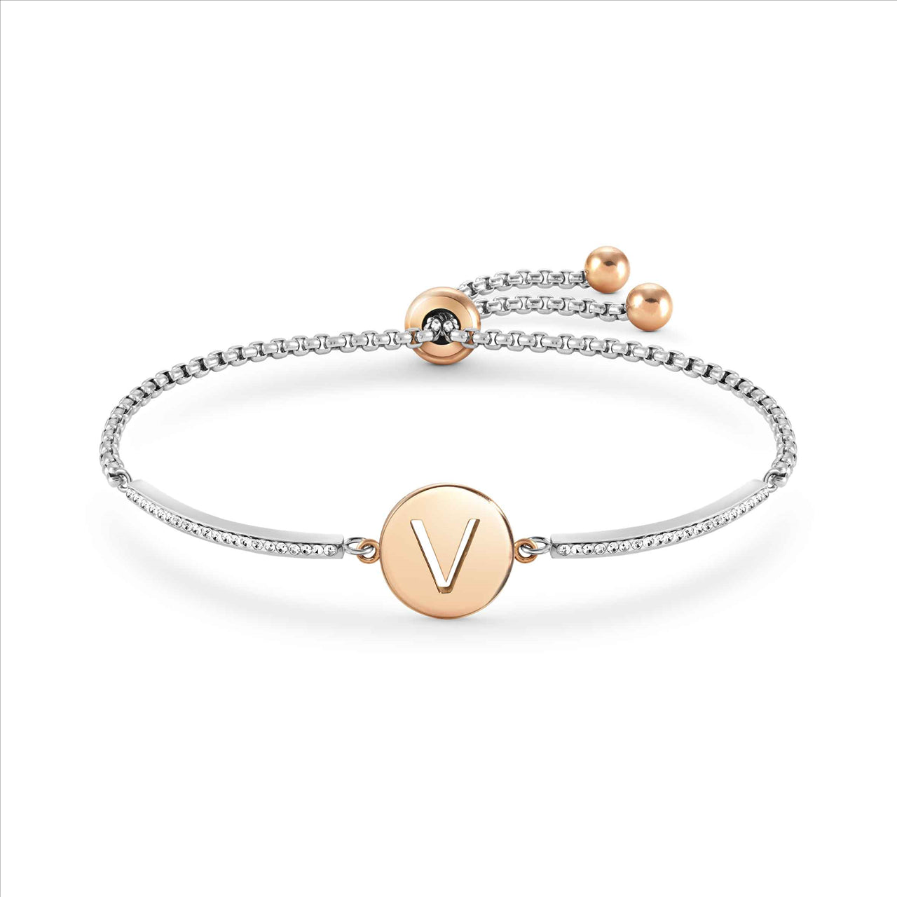 Milleluci Bracelet with Crystal - Letter V