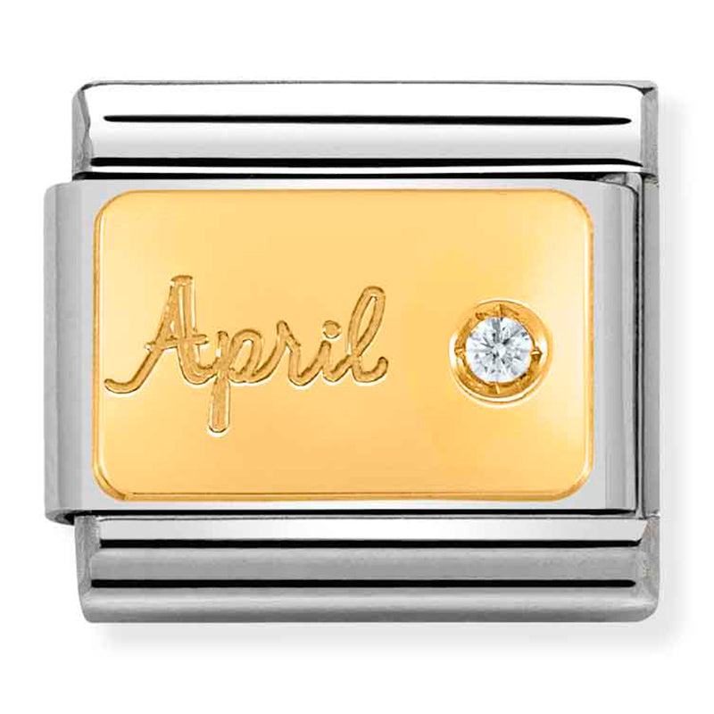 Composable Classic Link April Diamond in 18ct Yellow Gold