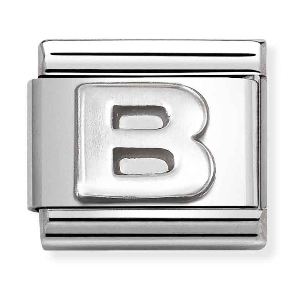 Composable Classic Link Letter B in Silver