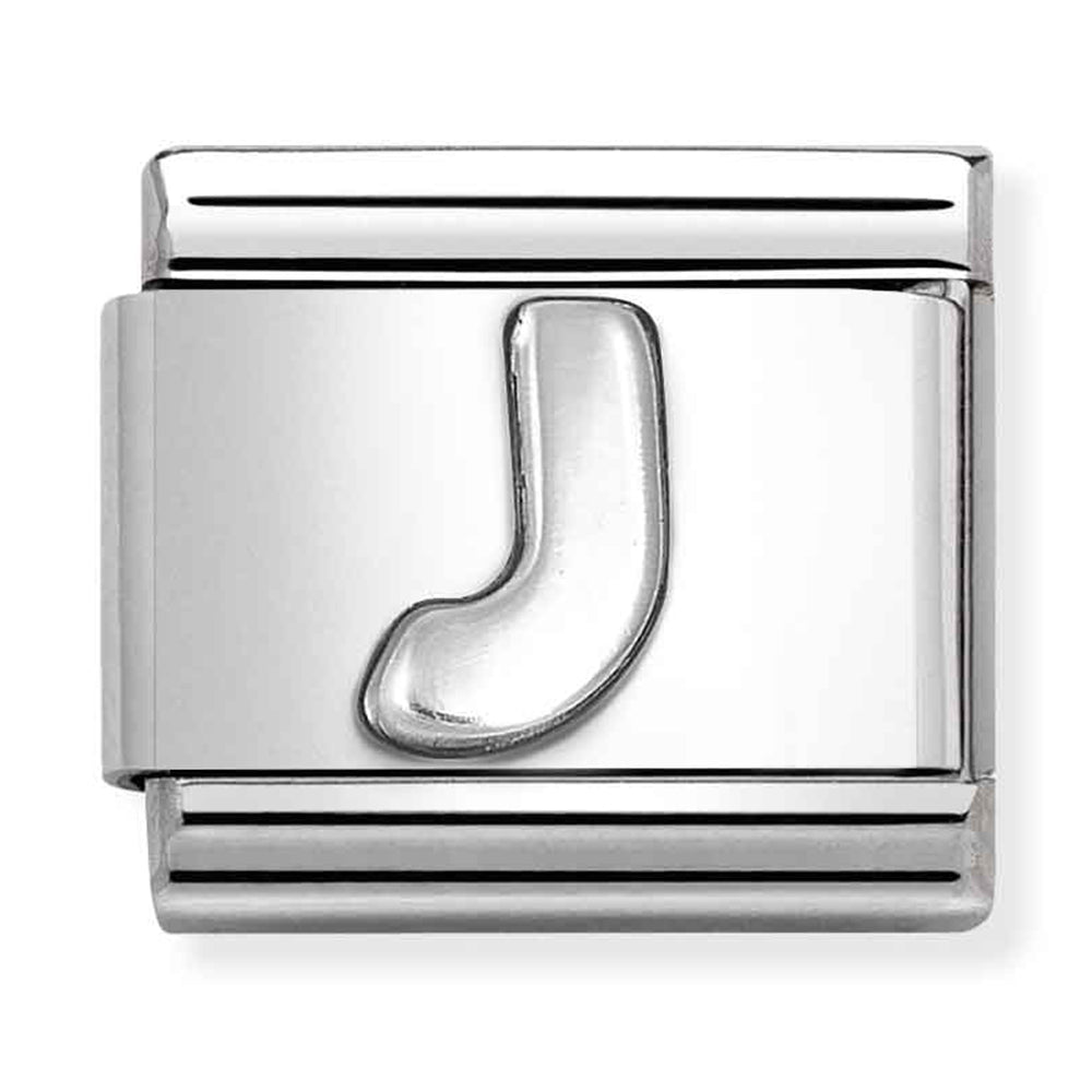 Composable Classic Link Letter J in Silver