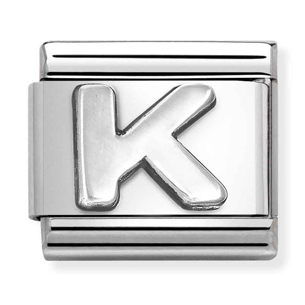 Composable Classic Link Letter K in Silver