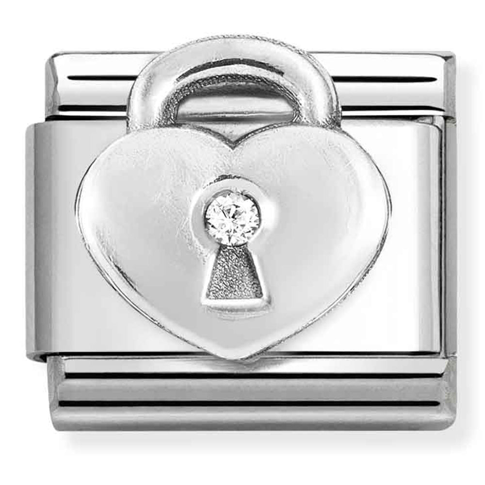 Composable Classic Link CZ in Padlock in Silver