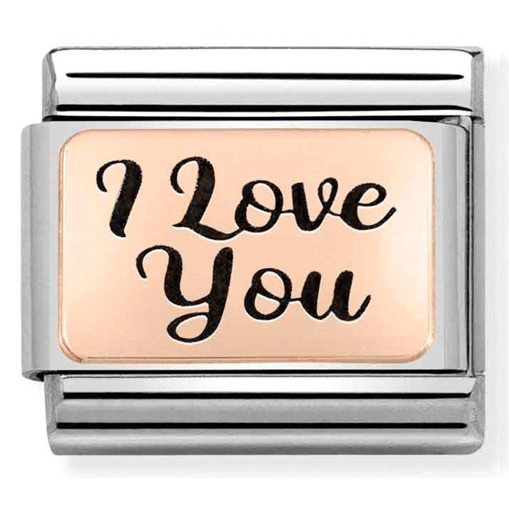 Composable Classic Link I Love You in 9ct Rose Gold