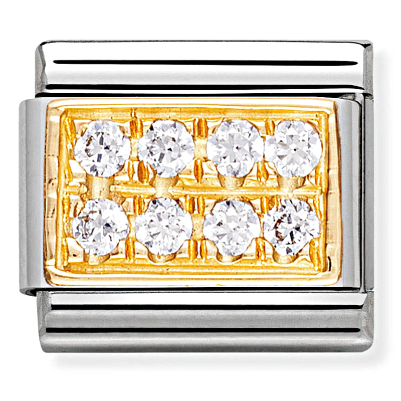 Composable Classic Link Pave White CZ's in18ct Gold