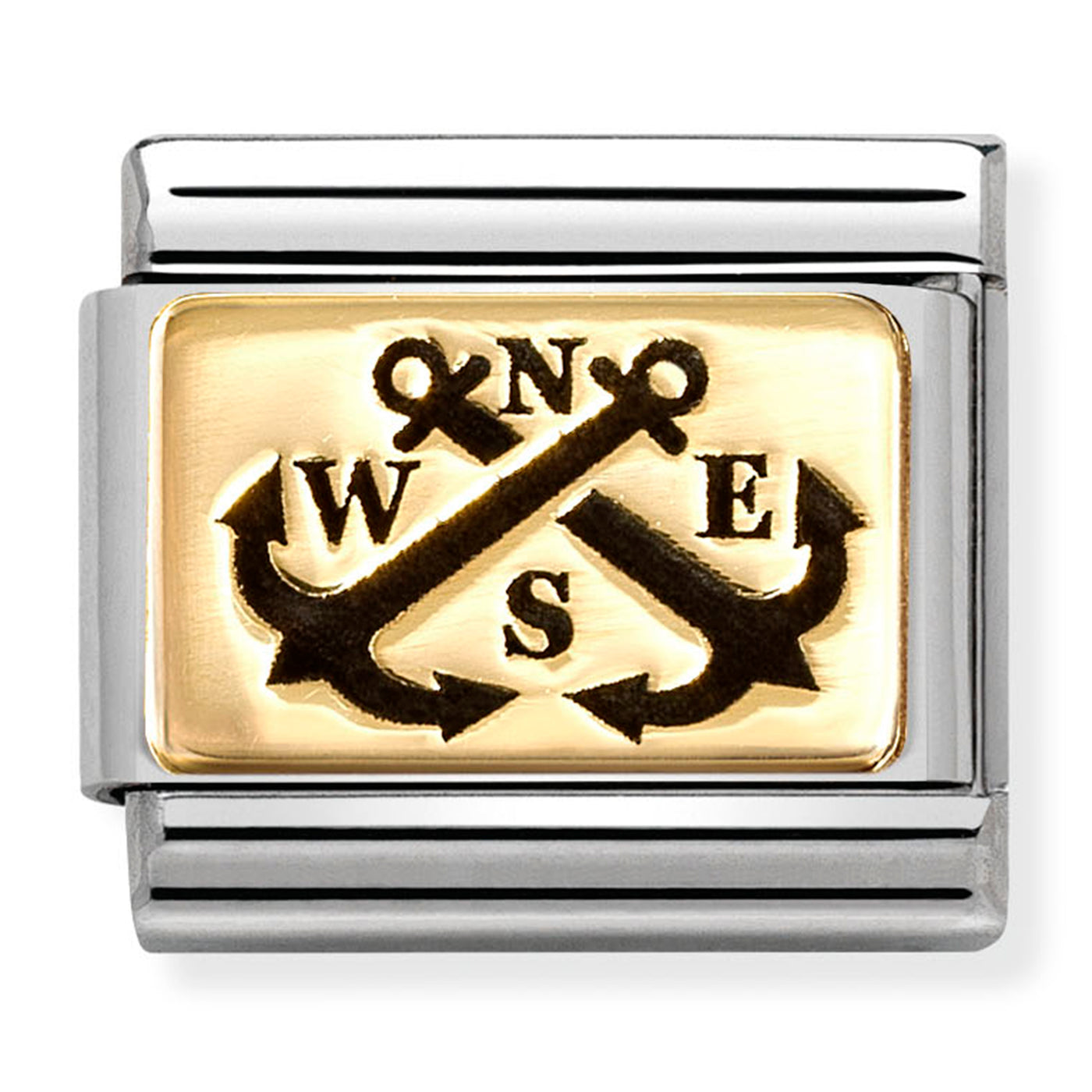 Composable Classic Link NESW Anchors in18ct Gold