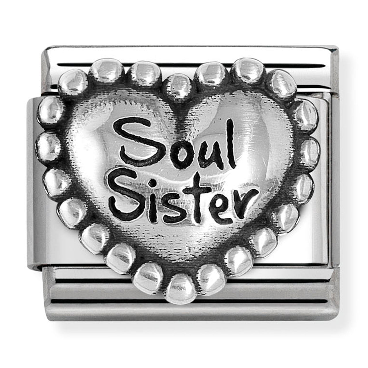 Composable Classic Link Soul Sister Heart in Silver