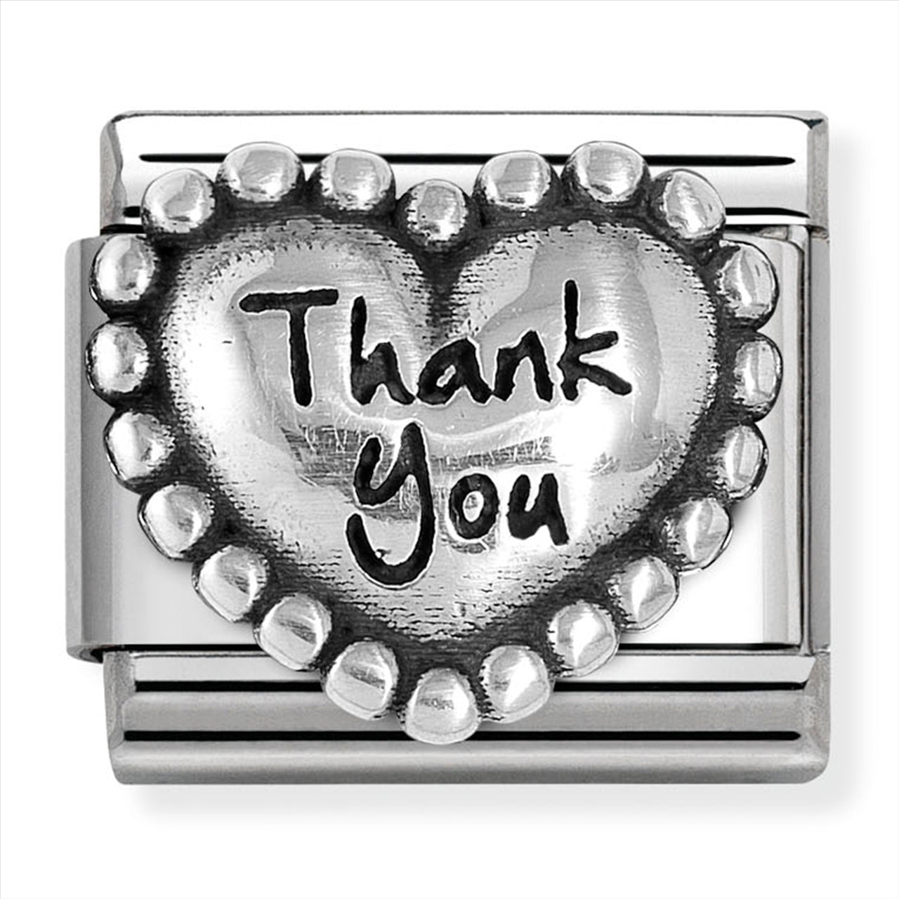 Composable Classic Link Thank You Heart in Silver